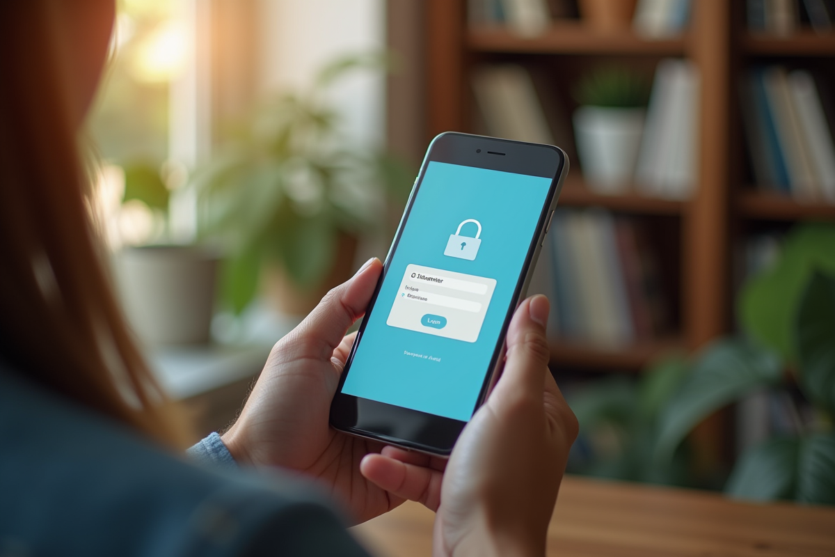 Gros plan sur un smartphone affichant un code de deux facteurs pour email