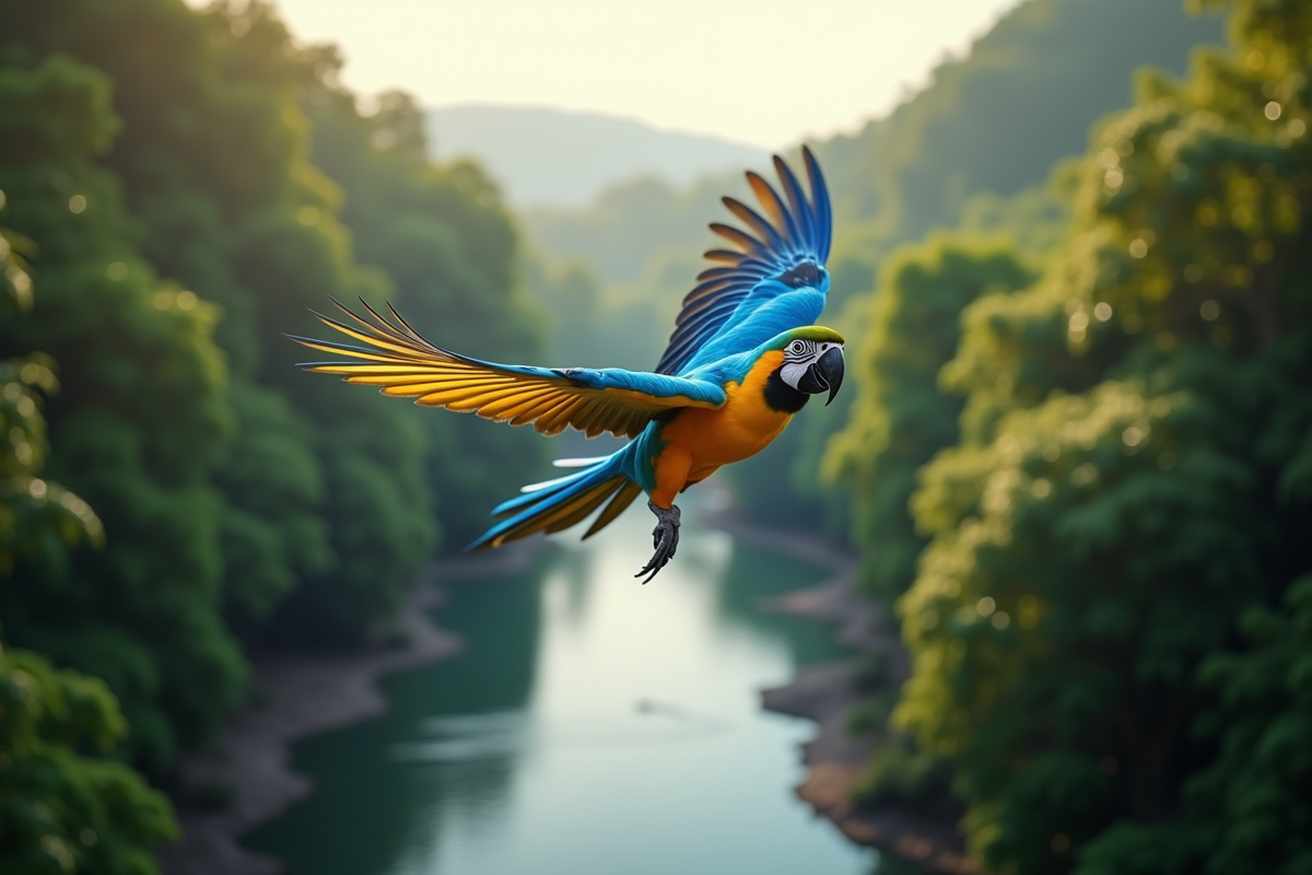 perroquet bleu