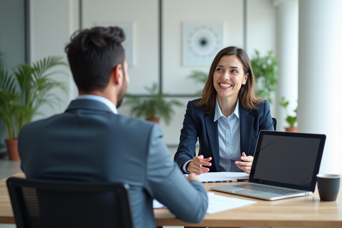Personne en visioconférence discutant des avantages du télétravail